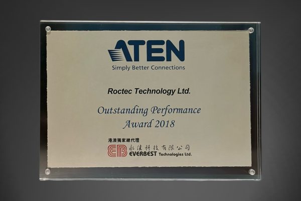 a 2018 ATEN Outstanding Performance Award for Roctec Technology Limited